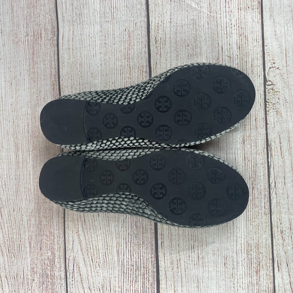 Tory Burch Reva Womens Sz 7M Ballet Flats Black Gray Calf Hair - Picture 8 of 9